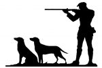 Gun & Two Labradors 2 Weathervane or Sign Profile - Laser cut 510mm